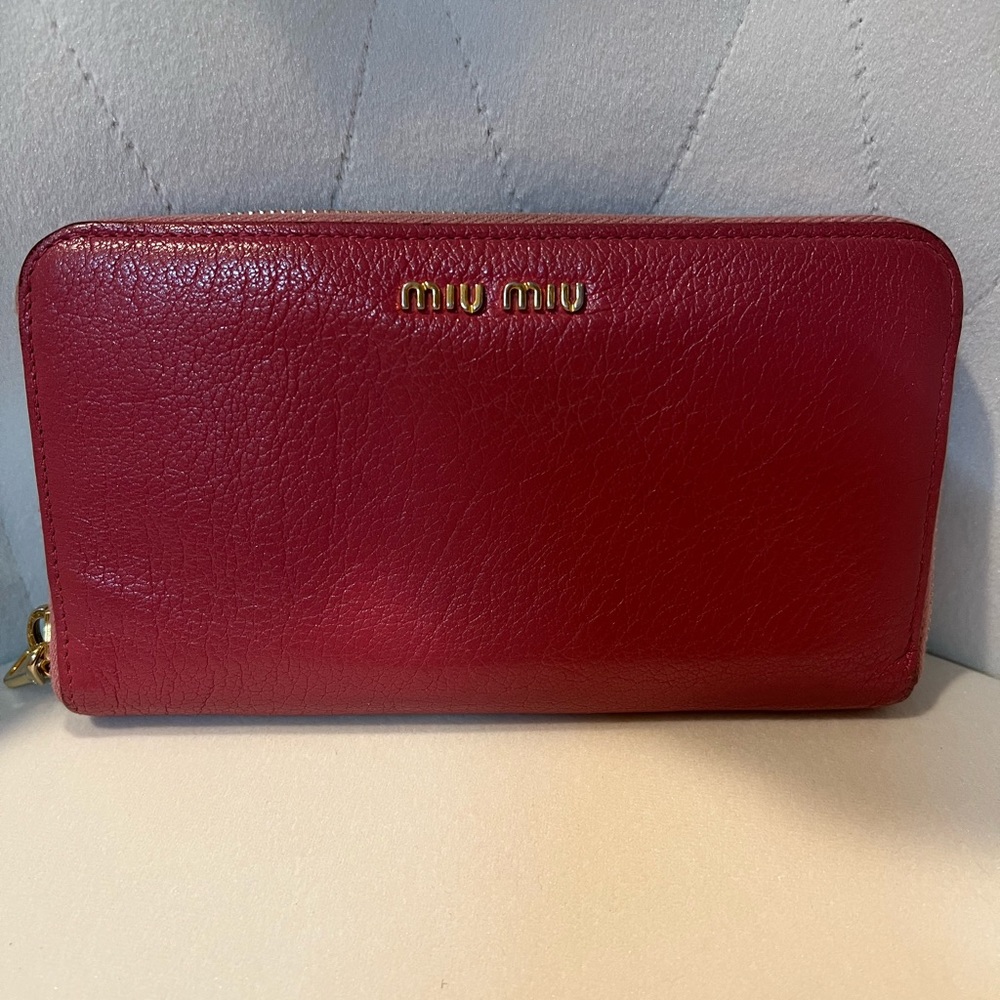 Miu Miu Pink Zippy Wallet